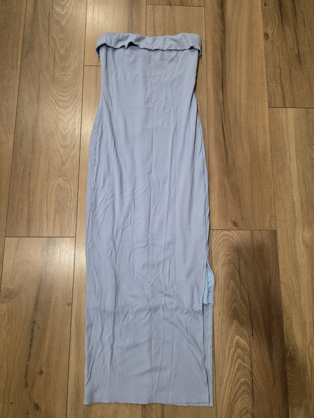Bodycon Strapless Light Blue Women’s Maxi Tube Dress - Picture 2 of 6